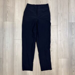 American Tall Womens Medium Tall Navy Blue Fleece Lined Performance Pant Pockets